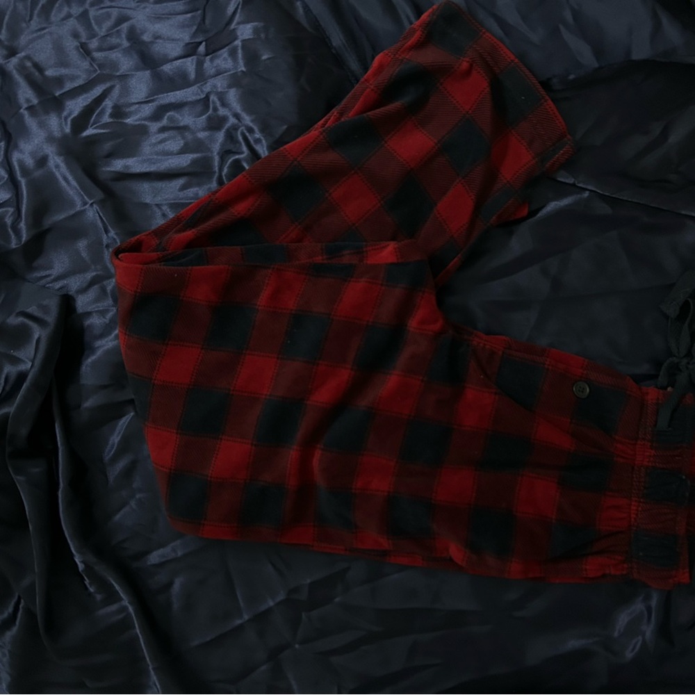 Red and Black Plaid Pajama Pants